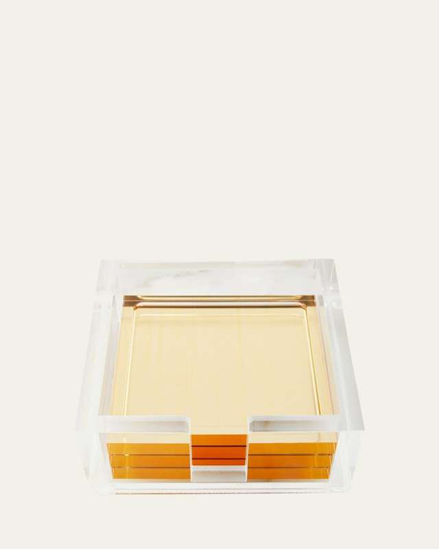 Lucite Coasters, Set of 4